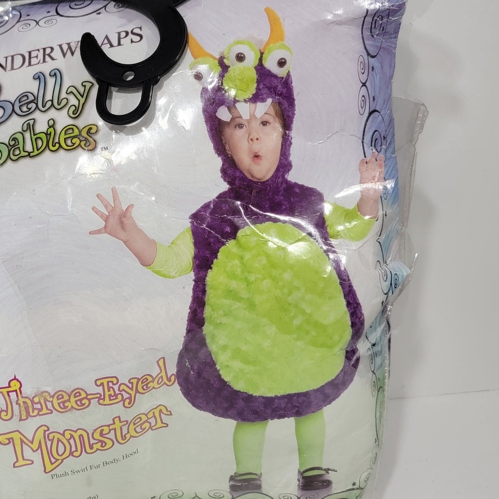 Underwraps Belly Babies Three-Eyed Monster Costume Purple Green XL 4T-6T 26076